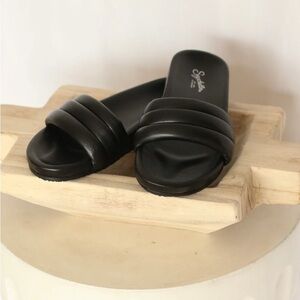 Black Slide Sandals